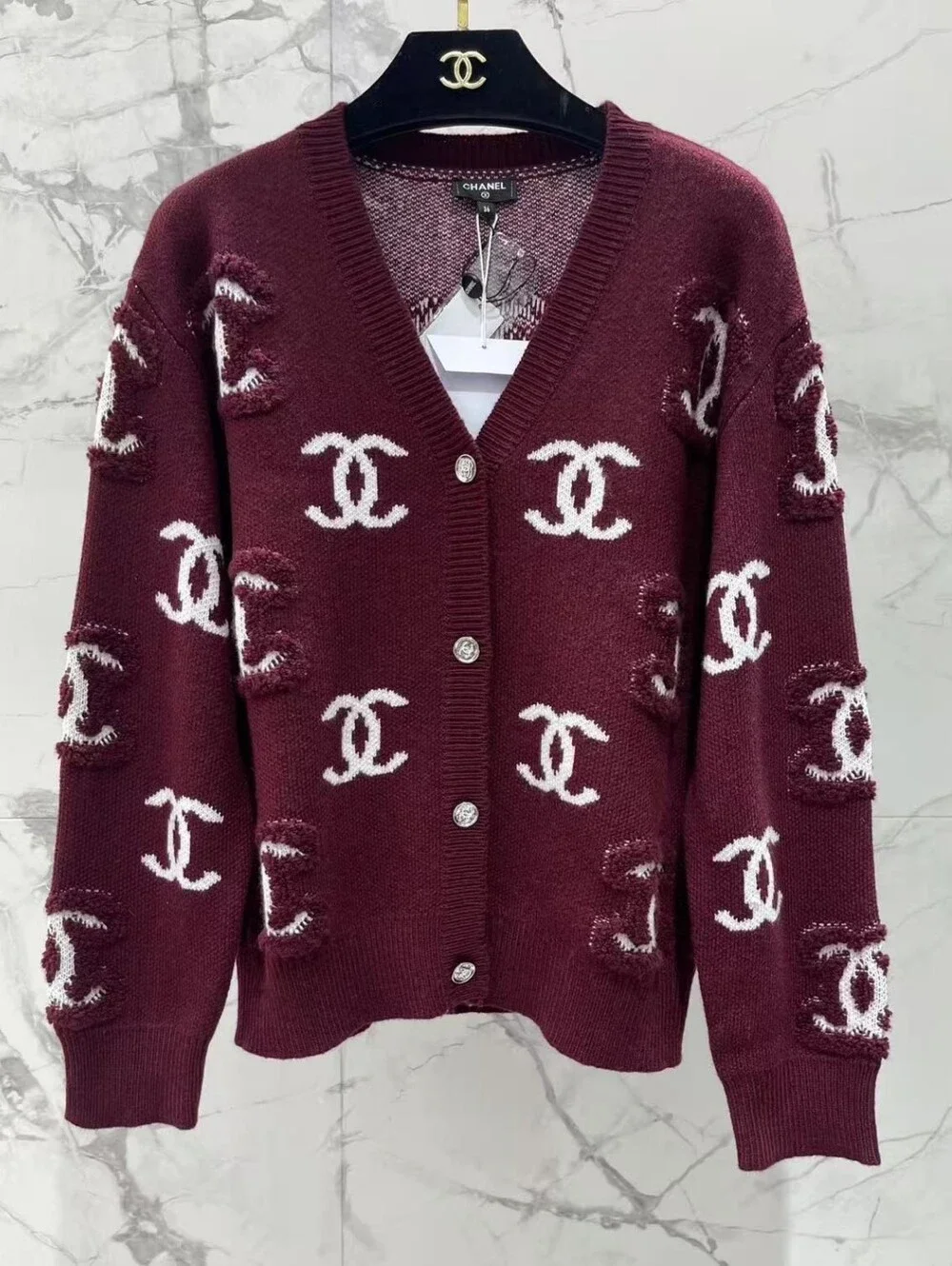 CHANEL elegant burgundy
